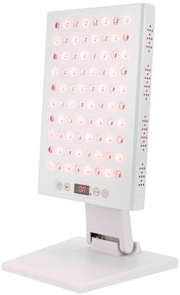Rotlichtlampe Gesicht Panel Rotlicht-Therapielampe Rot 80 LED Therapielampe Red Light Therapy Infrarot Lichttherapie 625-700nm