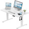 Flamaker Electric Standing Desk 100x60cm Height Adjustable 73-118cm 4-Button Memory Control & LED Display Heavy-Duty Steel Frame 50kg Weight Capacity Anti-Collision Hook & Cable Port,White