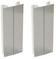 KIT 2 MULTI ANGOLI PER ZOCCOLO IN VARI COLORI H10, H12 E H15 | CONNETTORE PER ZOCCOLINO CUCINA | MADE IN ITALY (Inox, H10 cm)