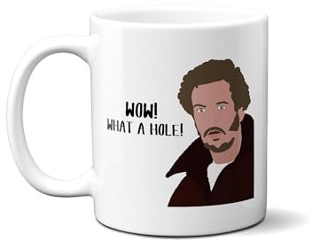 LJChicBoutique Wow What a Hole – Marv und Harry Wet Bandits Sticky Bandits – Kaffeetasse (425 ml)
