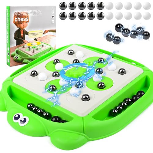 Juego de Ajedrez Magnetico, Magnetic Chess Game, Juego de Imanes, Juego Magnetico, Ajedrez para Niños Infantil Adultos (A)