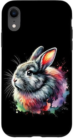 Lustiges Kaninchen Tierliebhaber Süß Hase Hasen Bunny Kunst Hülle für iPhone XR