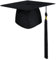 GraduationMall Doktorhut Absolventenhut Studentenhut,Uni Abschluss Hut für die Abschlussfeier vom Hochschule,Abitur,Bachelor Hut Schwarz
