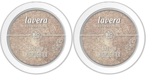 lavera Soft Glow Highlighter -Ethereal Light 02- nude - Bio-Mandelöl & Vitamin E - Vegan - schimmernd - Samtige Textur (1 x 5,5g) (Packung mit 2)