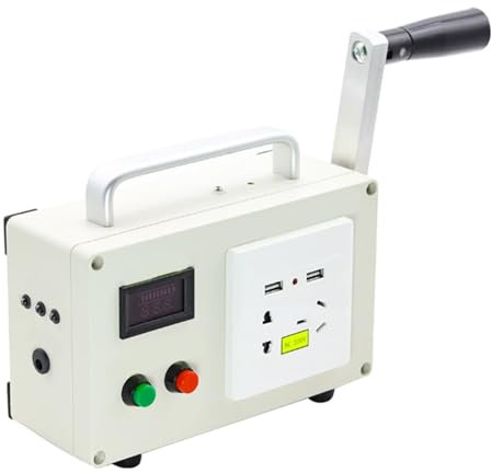 HENGJINGTR Generatore a manovella Portatile Multifunzione Esterno Portatile a Mano 220V 150W con Ricarica di Uscita USB per telefoni Portatili