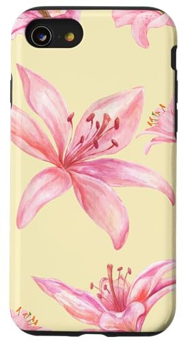 Cute Lily Flower Blooming Aesthetic Floral Y2K Case for iPhone SE (2020) / 7 / 8