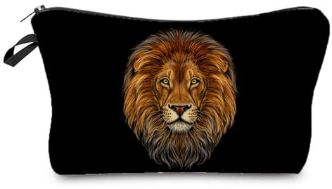 Trousse De Toilette Femme Le Lion Petite Trousse Maquillage,Trousse Maquillage Femme pour Portable,Trousse Maquillage,Pochette Tissu,Trousse De Toilette Fille,Porte Monnaie