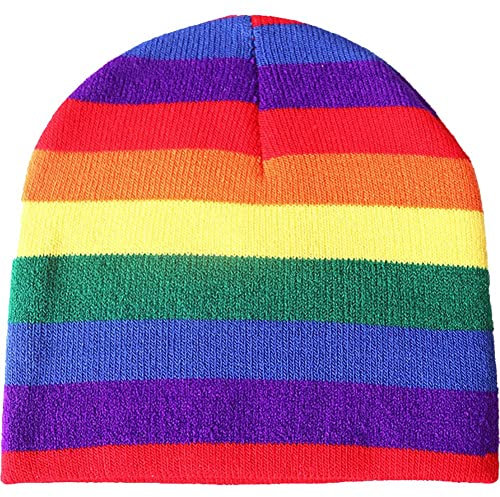 Fopytu Winter-kindermütze, Regenbogen-süßigkeit, Gestrickt, Niedliche Mütze, Unisex, Wollmischungen, Weiche Warme Mütze, Mädchen-Jungen-mütze, Unisex-mütze