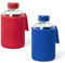 Genérico Duo de Bidones de Cristal 600ml varias combinaciones de colores, 2 Botellas de cristal, 2 Bidones de Vidrio, no se pierde el sabor del contenido (Azul y Rojo)