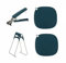 Culinavog Clip anti-caldo, 4 Pezzi Pinza Set, Blu Anti-Scottatura Ciotola Clip, Pinze per Friggitrice ad Aria,Antiscivolo Pinza in Acciaio Inox per Teglie