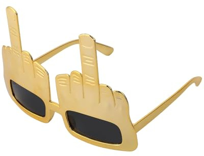 LEEQBCR 1pcs Party Wacky Sonnenbrille, Modische Neuheit Stehender Mittelfinger, middle finger, finger shape stupid funny party F-U-C-K novelty sunglasses for party selfie props lustige sonnenbrille