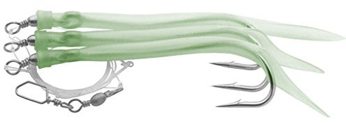 Aquantic Unisex – Erwachsene 10C4039507207588C10, verfügbar in fängigen Farben, je 3 Gummi-Makks am Vorfach, Qualitätsschnur und Hochleistungswirbel (Fluo, 10/0), Bunt, Normal