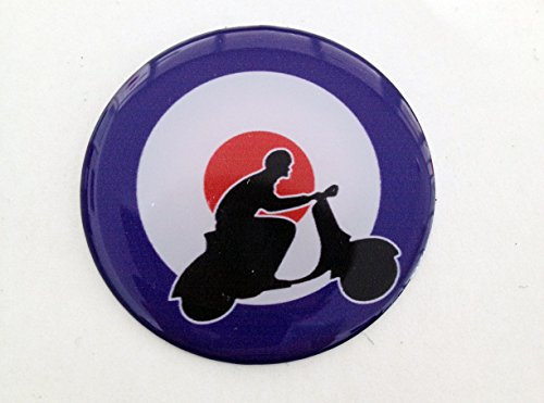 Aufkleber Tropfen aus Kunstharz Vespa 3,5 x 3,5 cm | Relief | 3D-Effekt | rund