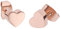 Legitta Damen Herz Ohrringe in Rosegold Minimalist Design Delicate Feine Ohrstecker Titanschmuck Edelstahlschmuck Filigrane Kugelohrringe Für Frauen Mädchen Titan nickelfrei