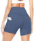 JOYSPELS Kurze Radlerhose Sporthose Damen Kurz Leggings, Blickdicht Taschen High Waist Yoga Shorts für Sommer Sport Training Gym Fitness, Blau, XXL