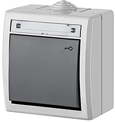 AW-Tools AQUANT Aufputz-Schlüssel-Taster Jalousie IP55 modular erweiterbar Schalter