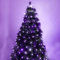 Luccika Mantello a rete di Luci con 192 Led Viola e Bianco Ghiaccio per Albero di Natale da 150 a 180 cm di altezza con memoria e 8 giochi di luce per Interno ed Esterno