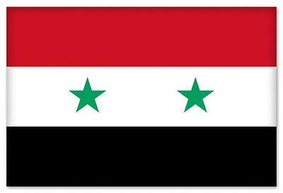 12cm! Klebe-Folie Wetterfest Made-IN-Germany Syria Syrian National Flag car K737 UV&Waschanlagenfest Auto-Aufkleber Sticker Decal