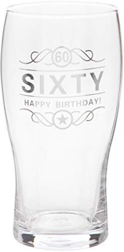 Maturi Vaso de cerveza de 60 cumpleaños, 570 ml
