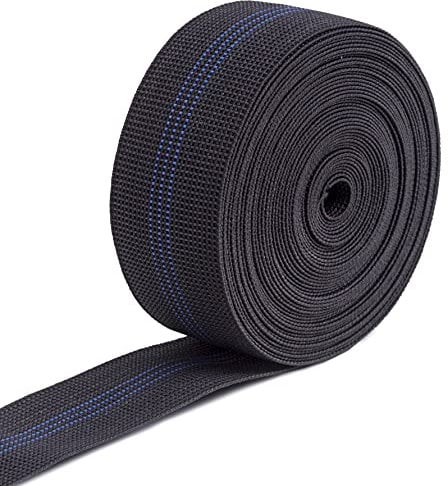 IPEA Elastic Strap for Sofa, Chairs, Armchairs - 10 Metres Long - 50mm Wide - 3 Rows Pull Cord for Upholstery, Seats, Backrests - 50% Elasticity