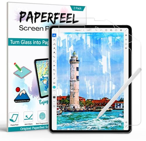 PAPERFEEL [2 Stück Schutzfolie für iPad Pro 12,9 Zoll Modell 2022/2021/ 2020/2018 (6./5./4./3. Generation), Matt Papier Folie zum Schreiben Zeichnen, Schreiben- Blendfreiem, Anti Fingerabdruck
