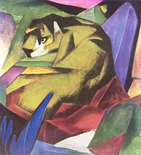 GWYDYB Franz Marc's Paintings – Tiger – Malen nach Zahlen für Erwachsene DIY Digital Painting Arts Craft für Home Wall Decor Birthday Gifts 40 * 50cm