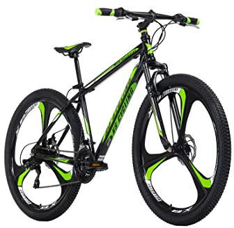 KS Cycling Mountainbike Hardtail 29'' Sharp Schwarz (Schwarz-Grün, 29 Zoll, 46 cm)