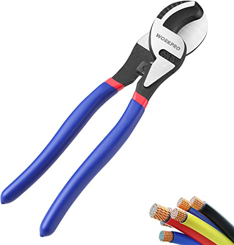 WORKPRO 9-1/4 inch High Leverage Cable Cutter, Heavy Duty Wire Cutter for Aluminum, Copper, Wire, and Communications Cable