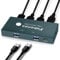 USB Switch USB 3.0 Switcher 2 in 4 out USB Umschalter für 2 PC Teilen 4 USB für Tastatur, Maus, USB Sticks, Festplatten usw, mit 2 USB Kabeln,1 Micro USB Kabel, Plug and Play