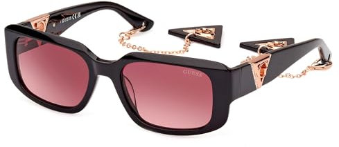 GUESS Damen GU7891 Sonnenbrille, schwarz (Shiny Black), 53/18/140