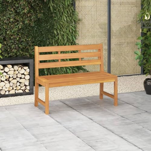 ZEYUAN Gartenbank, Outer Banks, Parkbank, Garten Bank Für Draussen, Garten Sitzbank, Friesenbank, Gartenmöbel, 114 cm Massivholz Teak