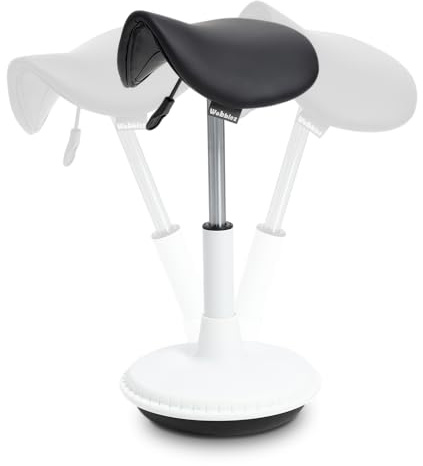 Wobblez Sgabello ergonomico da ufficio | Sgabello oscillante per la schiena regolabile in altezza da 43 a 63 cm per una scrivania normale | Sgabello da ufficio ergonomico