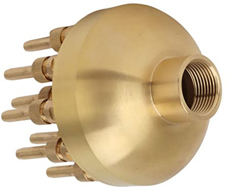 TOPINCN Arroseur de Jet de Bec d'Arroseur, Arroseur de Bec d'Arroseur de Haute Résistance Variable Réglable de Taille de Jet de 2.5m pour l'étang en Laiton (G1 dans)