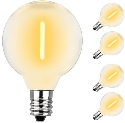 GLUROO 5 Stück LED E12 Edison Screw Globe G40 Birnen DC24V