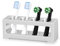 MOLEDINO Zahnbürstenkopf Halter für Elektrisch,Zahnbürstenhalter Aluminiumlegierung 4 Aufsteckbürsten Halter für Badezimmer,Bürstenkopf Toothbrush Head Holder (Großer Schlitz)