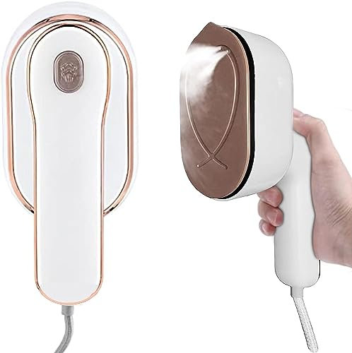 ZStarlite Plancha Ropa 1000W,Plancha de Vapor Ropa Plegable y Portátil,Mini Plancha de Viaje Uso Húmedo y Seco,Calentamiento Rápido de 15s,Vaporizador de mano,Ideal para Viajes,Hogar y Oficina(Blanco)