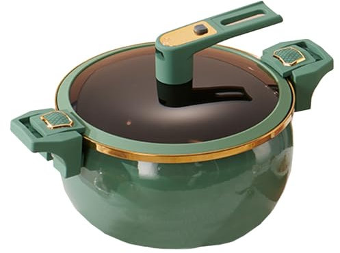 Dutch Oven Pot With Lid, 7l Enameled Cast Iron Coated Dutch Oven, Braiser Pan With Dual Handles For Bread Baking, Cooking, Suitable For 5-8 People (Color : /Green)