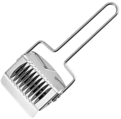 1 Paquet de Rouleau de Couteau À Nouilles en Acier Inoxydable, Rouleau À Pâte Portatif en Acier Inoxydable, Couteau À Pâte Multifonctionnel,Outil de Rouleau À Nouilles, Hachoir À Viande (Argent)