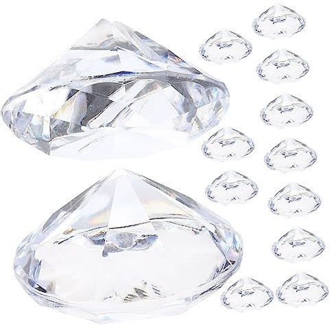Parliky 12pièces Supports De Cartes De Table Cristal Porte-nom Diamant Pour Décoration De Mariage Et Événements Présentoirs De Numéros De Table Et Notes