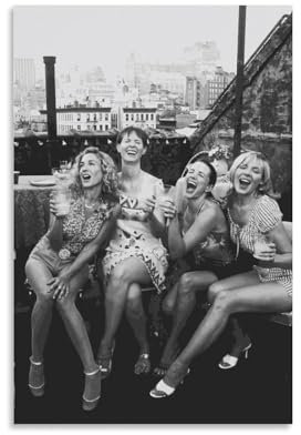 TSNKNP Sex And The City Movie Poster Dekorative Malerei Leinwand Wandkunst Wohnzimmer Poster Schlafzimmer Malerei,Wandkunst Bilddruck Moderne Familienzimmer Dekor 12x18inch(30x45cm)