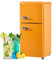 RCBDBSM Mini Frigo retrò Mini Frigo da 60 L con Illuminazione Interna a LED per Camere, Frigo per Bevande a Due Porte Piccolo con Ripiani Regolabili, Frigo per Interni/Esterni Silenzioso,Yellow