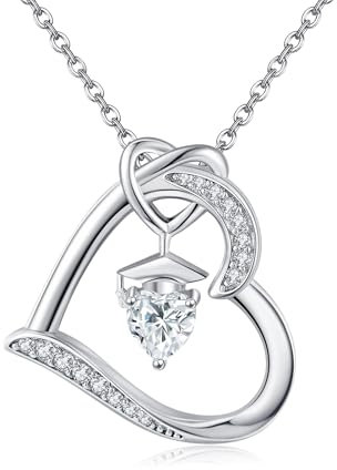 DAYLINLOVE Graduierung Halskette S925 Sterling Silber Klasse von 2024 Bachelor Cap Halsketten Klasse von 2025 Herz Anhänger College High School Graduierung Schmuck Geschenke für Frauen