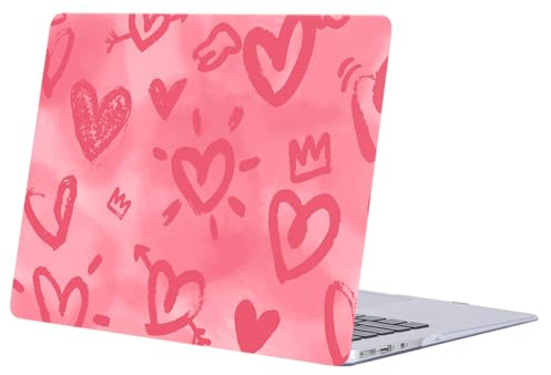FFBOFFC Hard Case Compatible with MacBook Pro 15 inch 2015 2014 2013 2012 Release Model A1398 with Retina Display, Hard Plastic Laptop Shell Case Cover for Pro Retina 15, Pink Heart