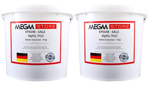 Megaa store EPSOM Salz Bittersalz | 1kg bis 25kg | Natürliches Salz Magnesiumsulfat Konzentrierte Magnesium quelle Lindert Muskelkater Stärkt Immunsystem Körperpflege Badesalz für Magnesium Bäder