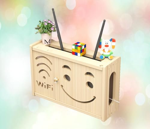 ULYTMMJG Wi-Fi-Gehäuse Modem-Aufbewahrungsbox für die Wand Modem-Aufbewahrungsbox für Datenkabel Unterstützung Telefon-Wandbox, A-36 x 24 cm