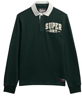 Superdry Herren Vintage Athletic Rugby-Hemd Academy Grün M