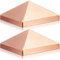 Blulu Pyramiden-Pfostenkappe aus massivem Kupfer, 10,2 x 10,2 cm (tatsächlich 8,9 x 8,9 cm), Pyramiden-Pfostenkappen für echte Metall-, Holz-, Zedernzaun, Deck, Korridore, Briefkastenpfosten