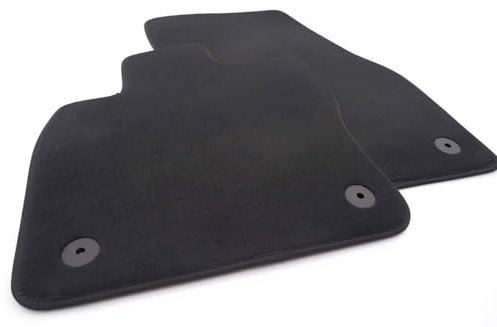 Fußmatten passgenau für VW Caddy V ab 2021 Velours Automatten Matten Set Vorne 2X Original Befestigung Schwarz