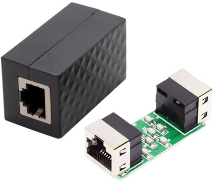 CY Adapter Überspannungsschutz RJ45 UTP STP CAT6 CAT5e Buchse auf Buchse Netzwerk LAN Adapter Extender