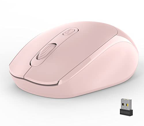 RADISOPH Mini souris sans fil USB silencieuse 2,4 GHz pour ordinateur portable, 1600 DPI - Petite souris optique portable sans fil avec 3 niveaux réglables - Pour ordinateur portable, PC, bureau et